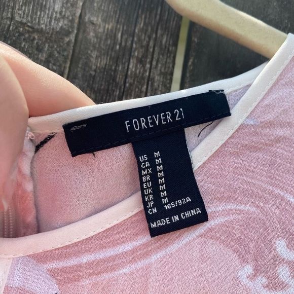 Forever 21 Pink Crane Cut Out Mini Dress | M - Picture 3 of 4